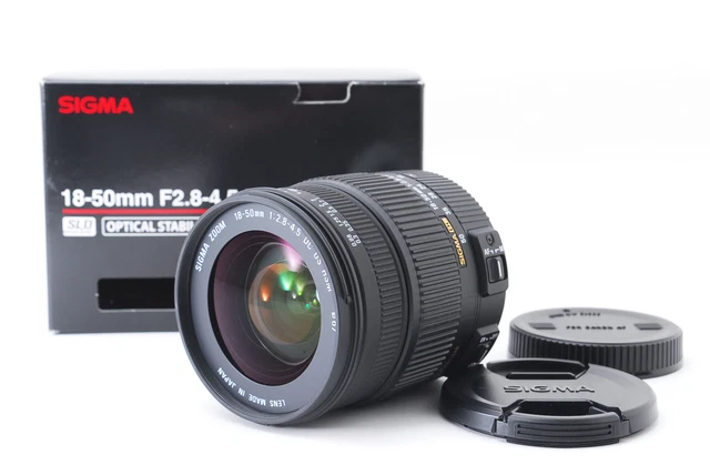 Sigma Dc 18-50mm F/2.8-4.5 OS HSM Zoomobjektiv W/ Box Für Canon Mij Getestet #