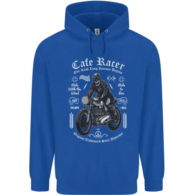 Felpa con cappuccio per moto motociclista biker bambini Cafe Racer 6