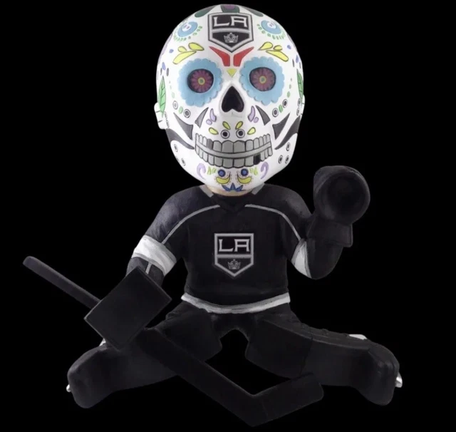 LA KINGS DIA De Los Muertos Sugar Skull Goalie Bobblehead 10/28/23