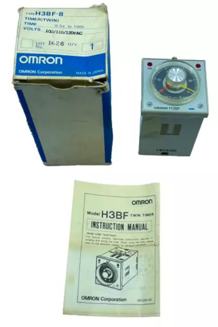 Omron H3BF-8 Twin Timer Multi Timer Relay  100/110/120 VAC 50/60Hz 0.5 to 100h