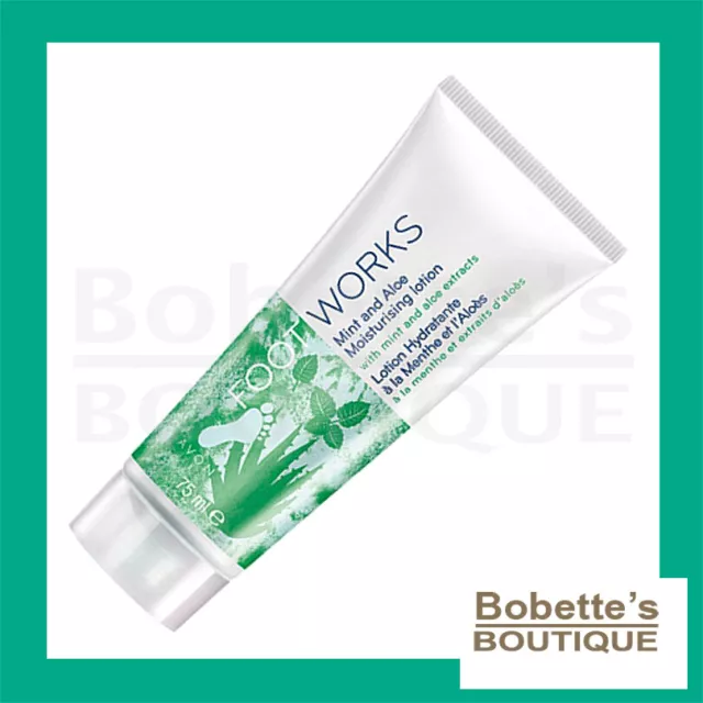 FOOTWORKS AVON LOTION HYDRATANTE pour Pieds aux Extraits d'Aloès et de Menthe