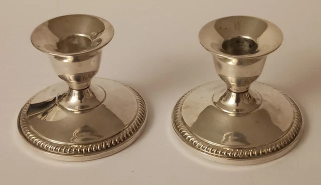 Vintage Fisher Sterling 925 Weighted Candle Holders 850