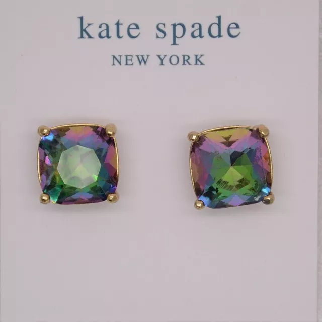 Kate Spade Jewelry Big colorful CZ stunning Post Stud Square Earrings For women