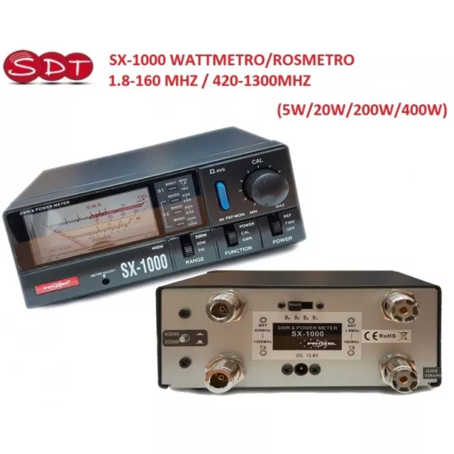 Sx-1000 Wattmetro/Rosmetro 1.8-160 Mhz / 420-1300Mhz (5W/20W/200W/400W)