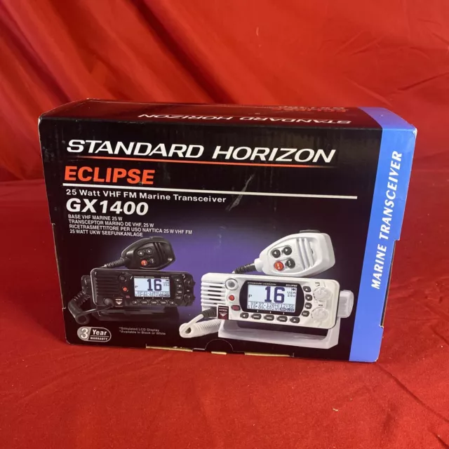STANDARD HORIZON GX1400 Eclipse 25W Marine Transceiver VHF Radio - Black - New!