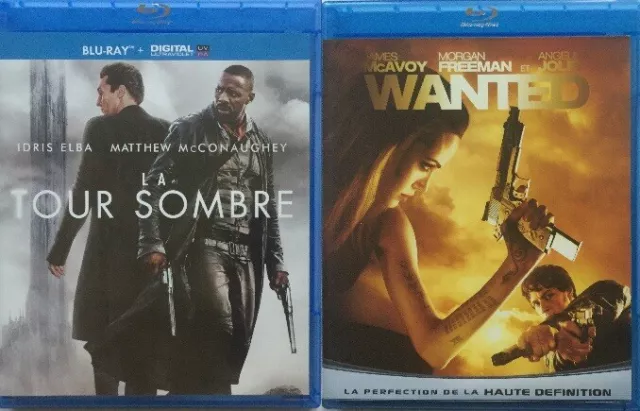 📀 Lot 2 Blu Ray - La Tour Sombre (Idris Elba) + Wanted (Angelina Jolie)🍿🎬