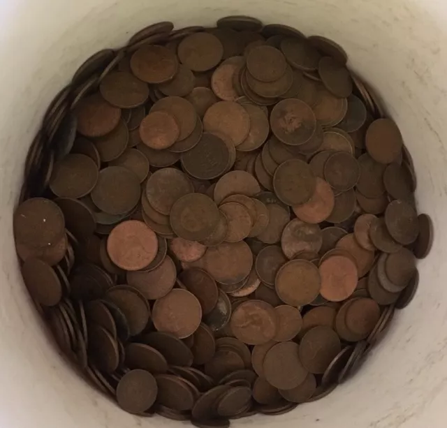 Australian Pennies & Half Pennies 1911-1964 Unsorted 1kg from hoard