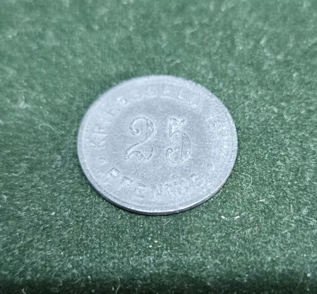 Germany German War Money Very Rare Token Coin 25 Pfennig 1917 Munster City 2