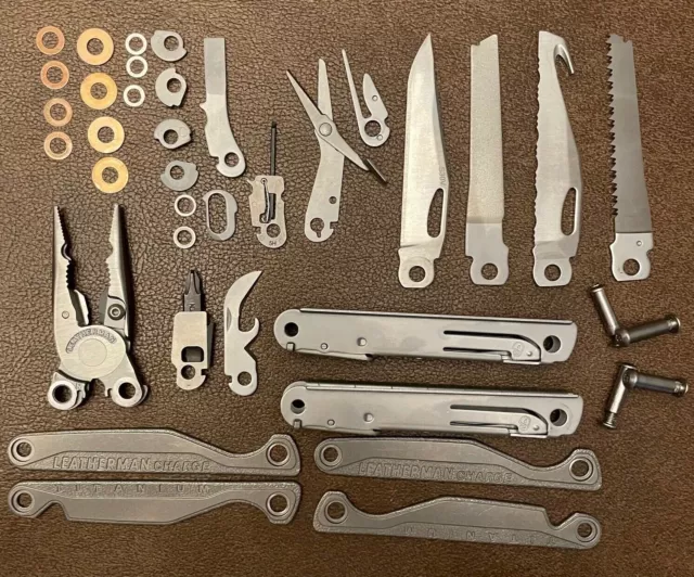 Parts from a Leatherman Charge+ TTI Titanium: One (1) Part for Mod or Repair