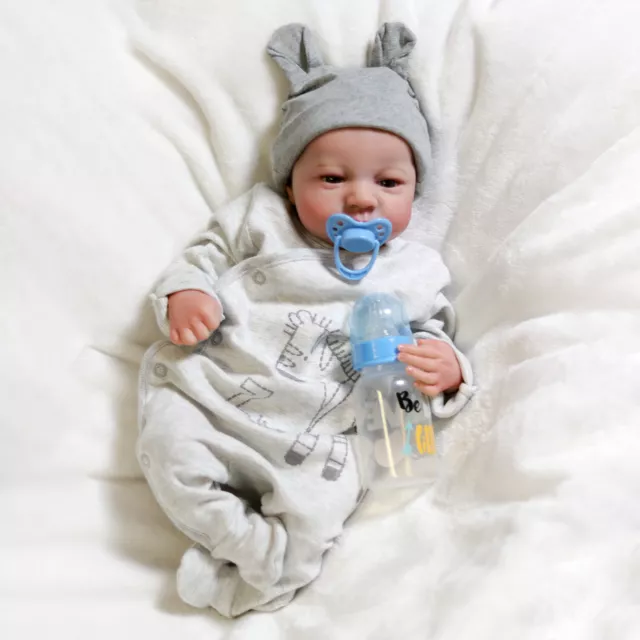 Reborn Baby Dolls Newborn Boy Doll Vinyl Silicone Realistic Baby Doll Xmas Gift