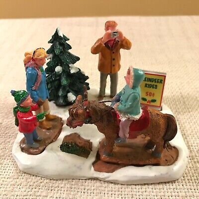 LEMAX "Reindeer" Rides Table Accent Figurine