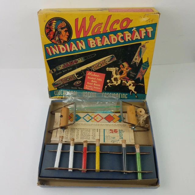 Kit Walco Indian Beadcraft 1935 de colección con conjunto de caja n.o 210