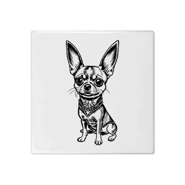 'Chihuahua Dog' 108mm Square Ceramic Tile (TD00024843)