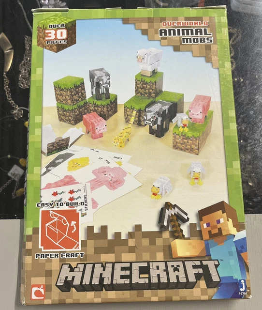 MOJANG MINECRAFT PAPERCRAFT Overworld Animal Mobs 30 pieces Complete