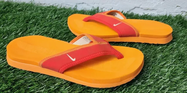 Vintage Y2k 2004 Nike Orange Celso Thong Flip Flops Women's Size 6