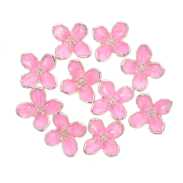 10 piezas gota aceite flores adornos bonito cabello clip encanto hazlo tú mismo