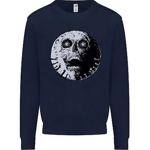 Felpa biker da uomo Skull Moon gotica Halloween zombie 3