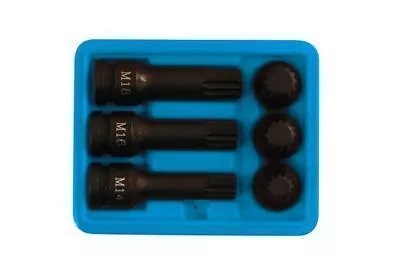 VW AUDI Spline Socket Set 1/2 Drive AIR Impact M14 M16 M18 STUBBY & LONG