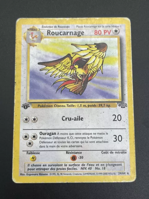 Pokemon Card Rocarnage 24/64 Edition 1 Wizards FR with Sleeve