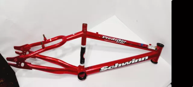 Schwinn Predator Fw Frame Only Red Chromoly Steel Bmx Bicycle Frame