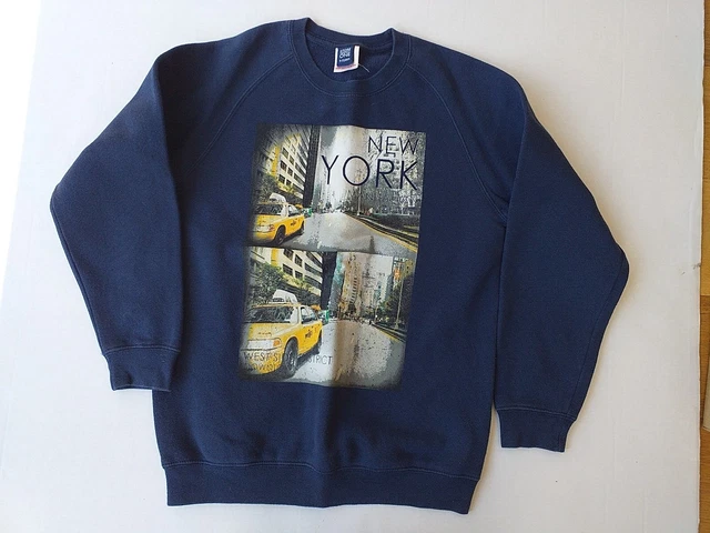 FELPA, Bambino, 9-11 anni, 146cm, Navy con scena di strada NEW YORK, In perfette condizioni