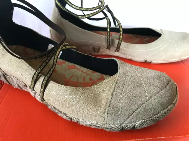 Cushe Molokai UW01006 Sand Suede Beach SlipOn Strap Surf Flats Shoes Women's 7.5 2