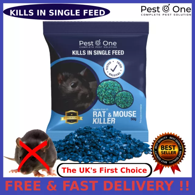 Rat Mouse Poison Bait Max Strength Rodent Killer Grains Kills In A Single Feed 2