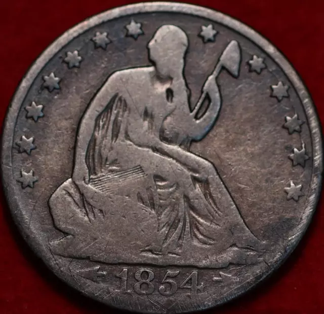 1854-O New Orleans Mint Silver Seated Half Dollar with Arrows