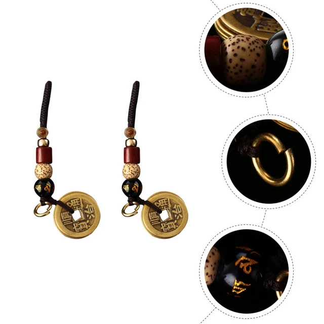 2 PACK CAR Pendant Key Chain Charms Chinese Style Pendants Keychain