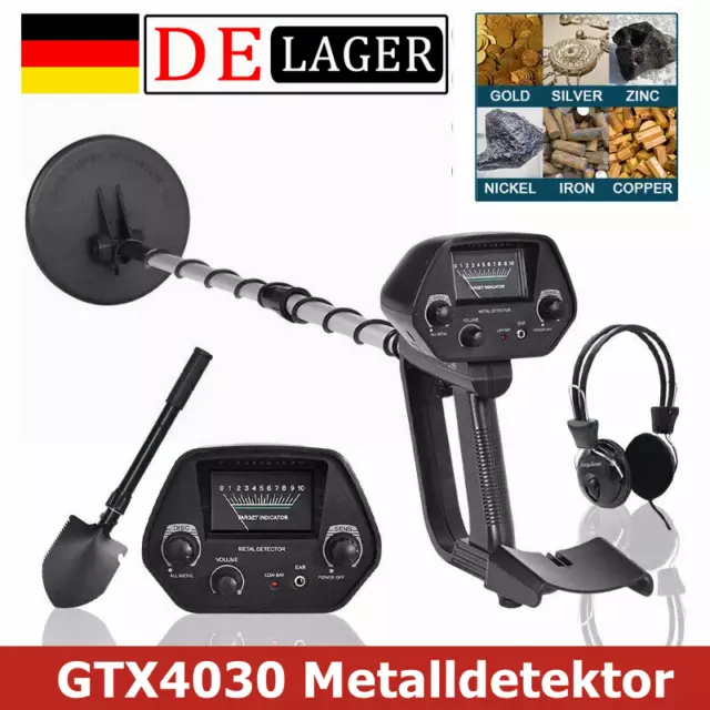 LCD Metalldetektor Set Gold Metal Detector Wasserdicht Tiefensonde Schatzsuche