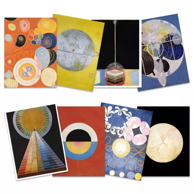 Hilma Af Klint Modern Abstract Painting Symbols Wall Art Print Poster Pack of 8