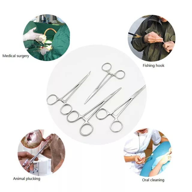 Hemostatic Clamp Forceps Stainless Surgery Special Tools Pet Plucking Plier&KF