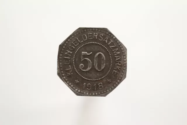 Germany War Money Token 50 Pfennig 1918  Hersfeld Iron B19 #T2225