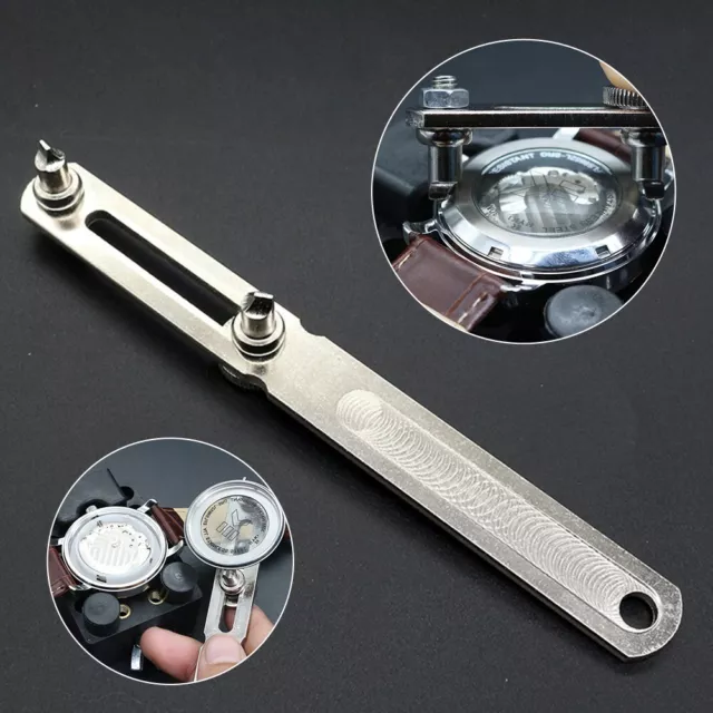 Adjustable Watch Repair Tool with Large Two leg Lid Opener and Sturdy Material