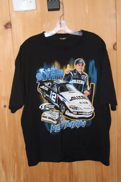 Nascar Shirt Mens XL Black Ryan Newman Rising Star Chase Authentic Mega Graphic