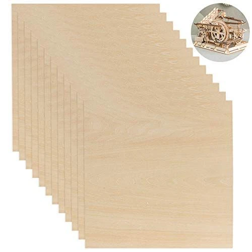 12 Pack Basswood Sheets 1/8 x 11.8 x Inch Plywood 12 1/8*12*12"