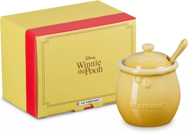 Le Creuset Winnie the Pooh Vasetto di miele e cucchiaio Giallo mela cotogna...