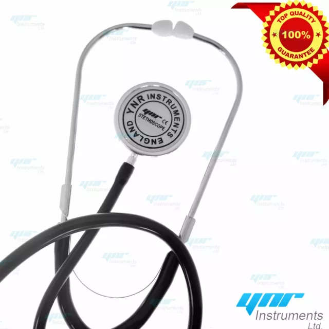 Valuemed Professionnel Double Dirigé Stéthoscope en Noir, Gris Docteur Nurse Vét