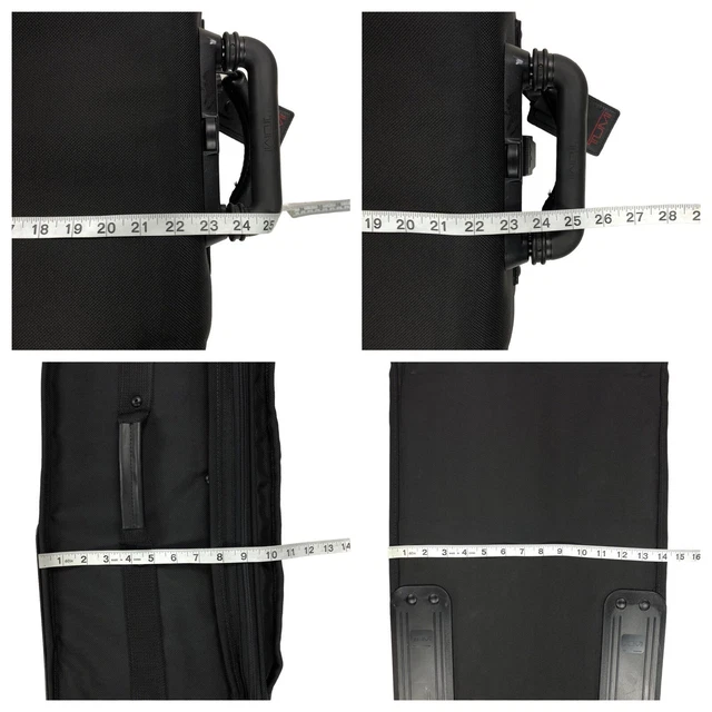 Tumi Alpha Upright Suitcase Luggage 2 Wheel Rolling 23-25.5 Inches Black USA 10