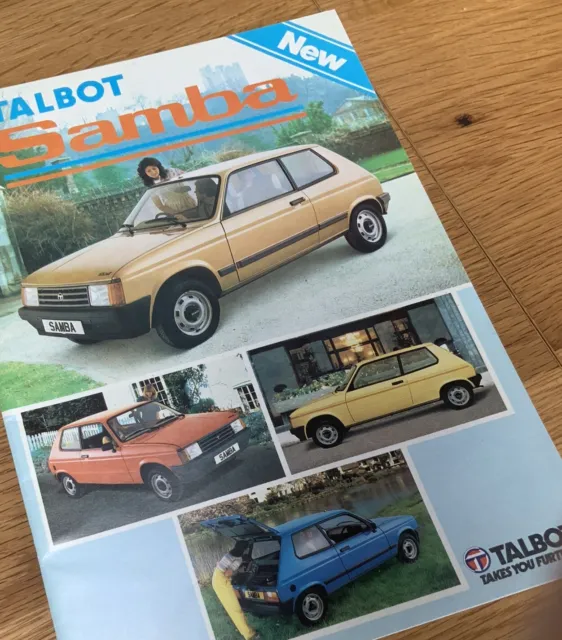 Talbot Samba LE LS GL GLS launch Car Sales brochure 1982 Uk Market