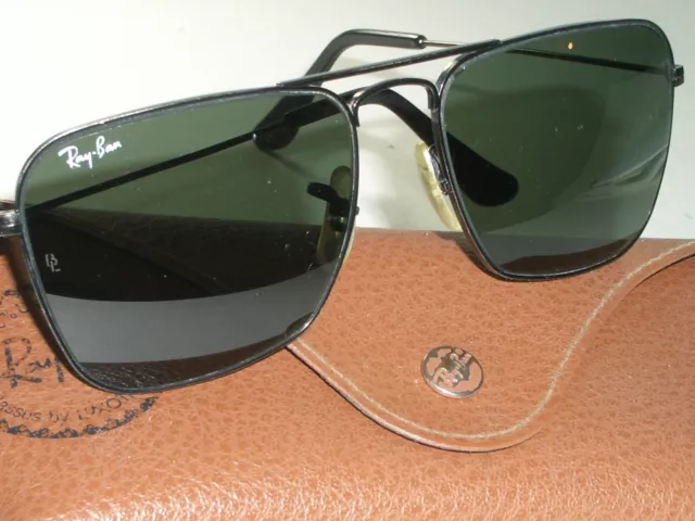52Mm Vintage Bausch & Lomb Ray-Ban L2847 G15 Black Caravan Aviator Sunglasses 52Mm Vintage Bausch & Lomb Ray-Ban L2847 G15 Black Caravan Aviator Sunglasses