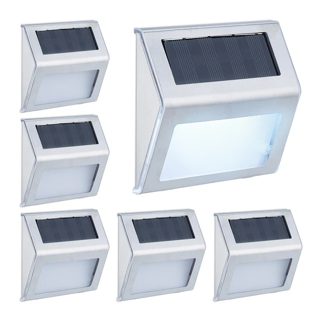 RELAXDAYS APPLIQUE DA Esterno, Set da 6, Lampade Solari LED da Muro