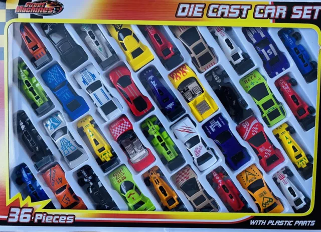 36 pcs Metal Die Cast Kids Cars F1 Racing Vehicle Children Play Gift Set Toy NEW