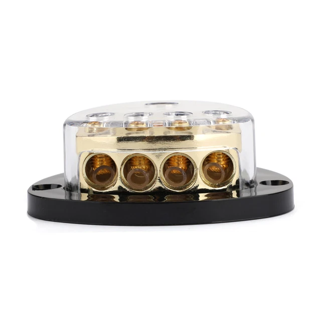 Bloc distributeur audio Boîte à fusibles Distribution Block 0 In 4x4 Ga Out FH