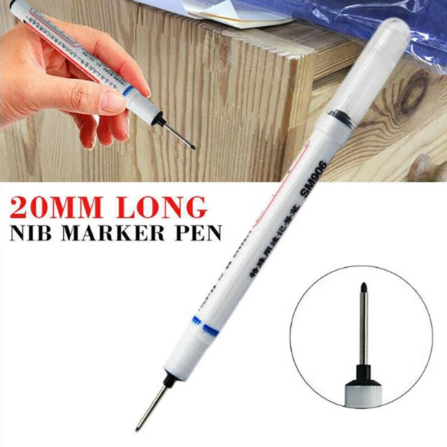 Long Head Markers Woodworking Decoration Multi-purpose Deep Hole Marker Pens^R2