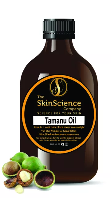 Tamanu Oil Pure Organic Cold Pressed Essential Oil for Skin, Face, Hair & Scalp