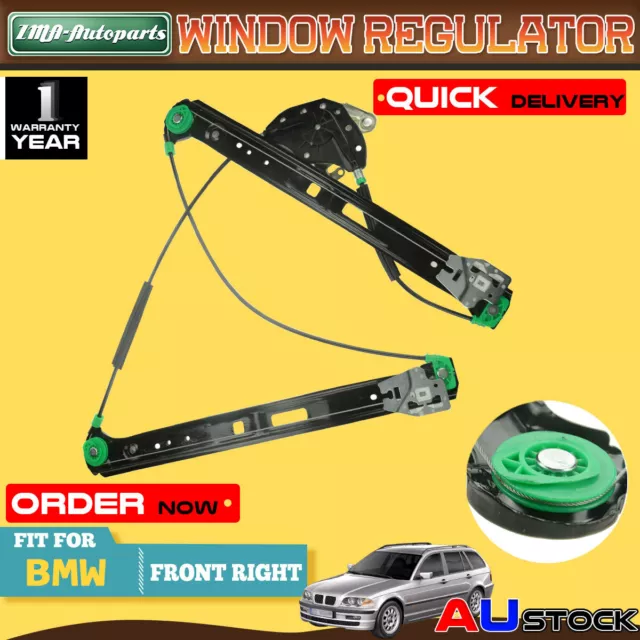 Front Right Window Regulator w/o Motor for BMW E46 316i 318i 320i 325i 328i 330d