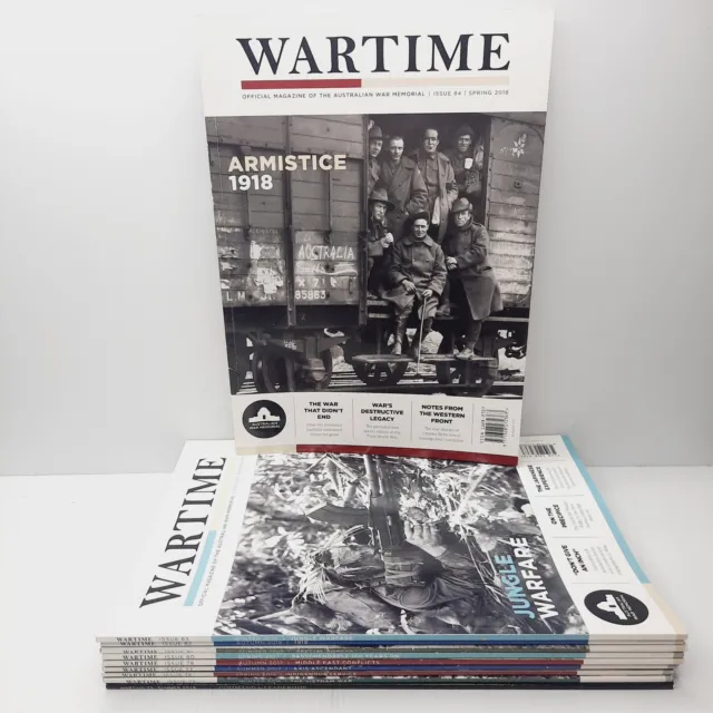 10x Wartime Magazines Assorted Issues 2016-18 Australian War Memorial History