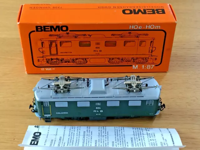HOm gauge Bemo boxed near mint 1250 Rh B electric Ge 4/4 loco No.604 Calanda
