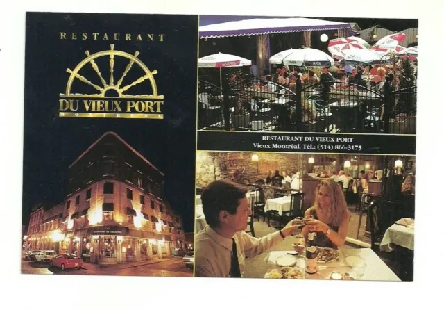 Restaurant Du Vieux Port, Vieux Montreal, Quebec, Canada Chrome Postcard